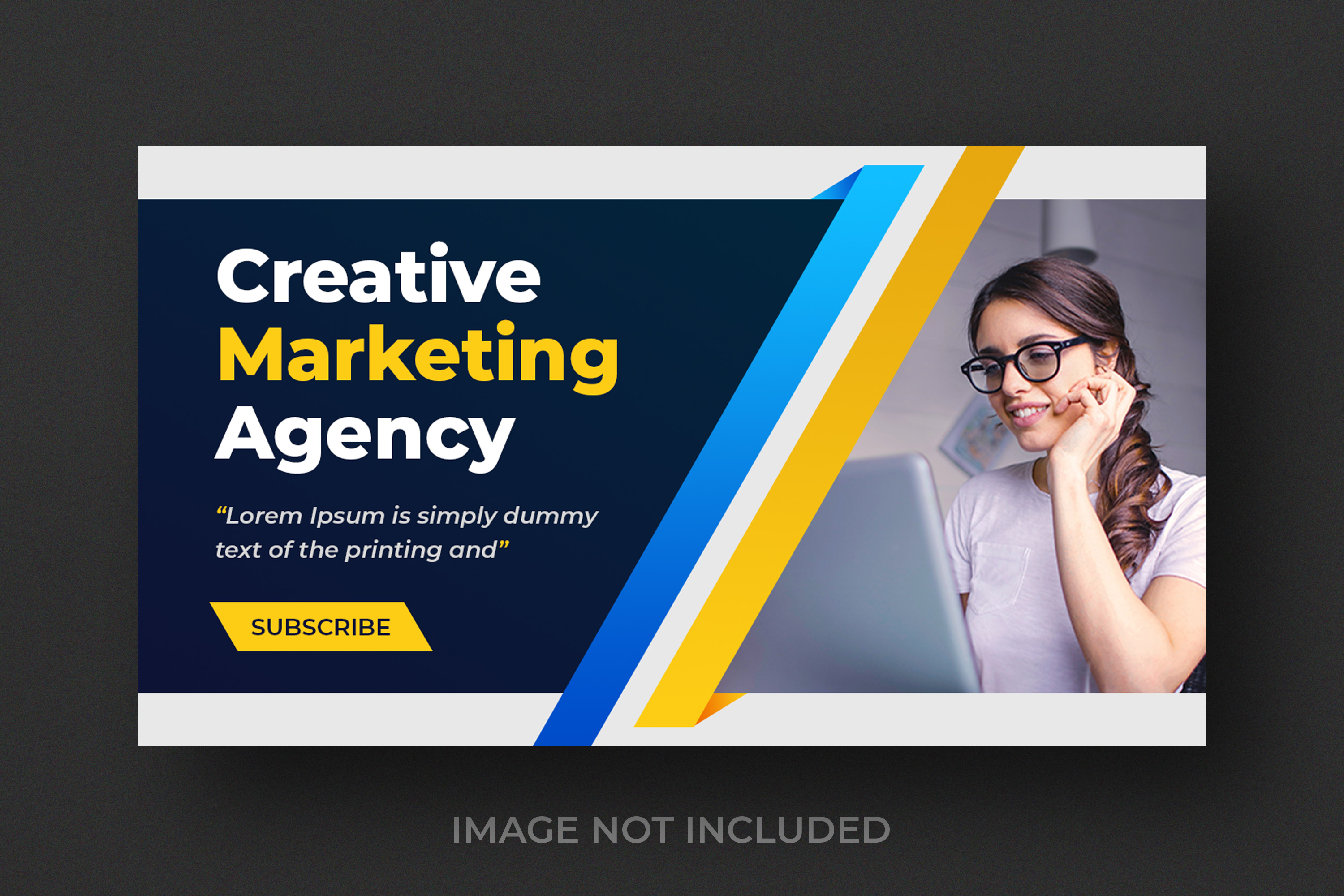 Creative Marketing agency Illustrator Youtube thumbnail Template